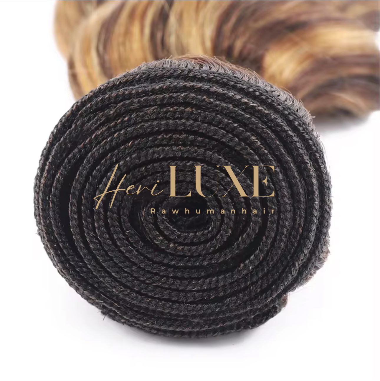 Brown Highlighted deep wave 100/% human hair/ price is for one single bundle