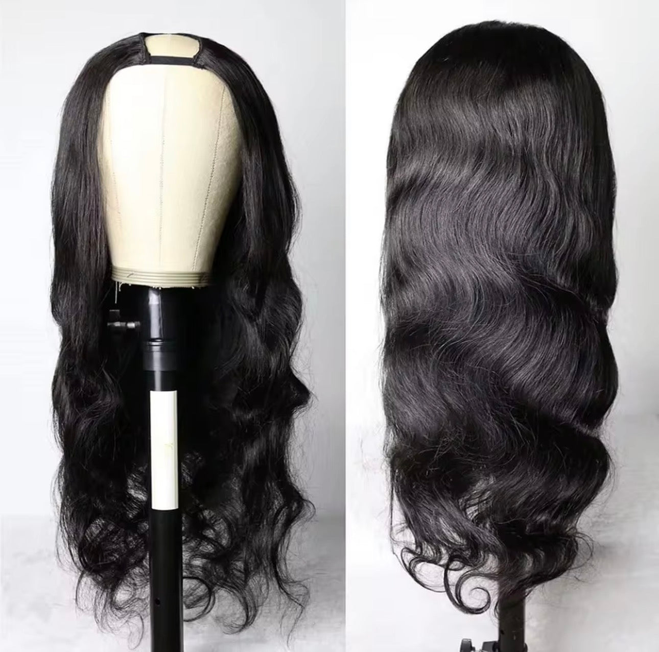 100% human hair U shaped wig body wave