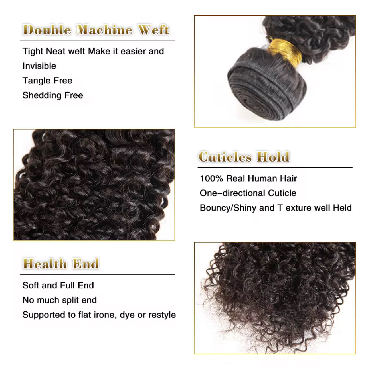 100% raw human hair bundle- deep wave price starts from a single bundle