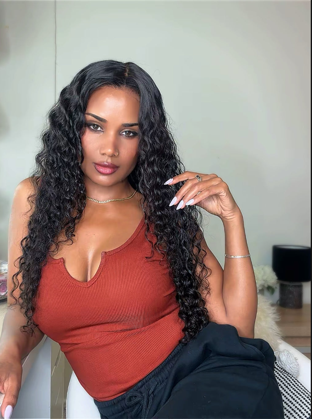 100% raw human hair HD lace 13x4- Deep wave