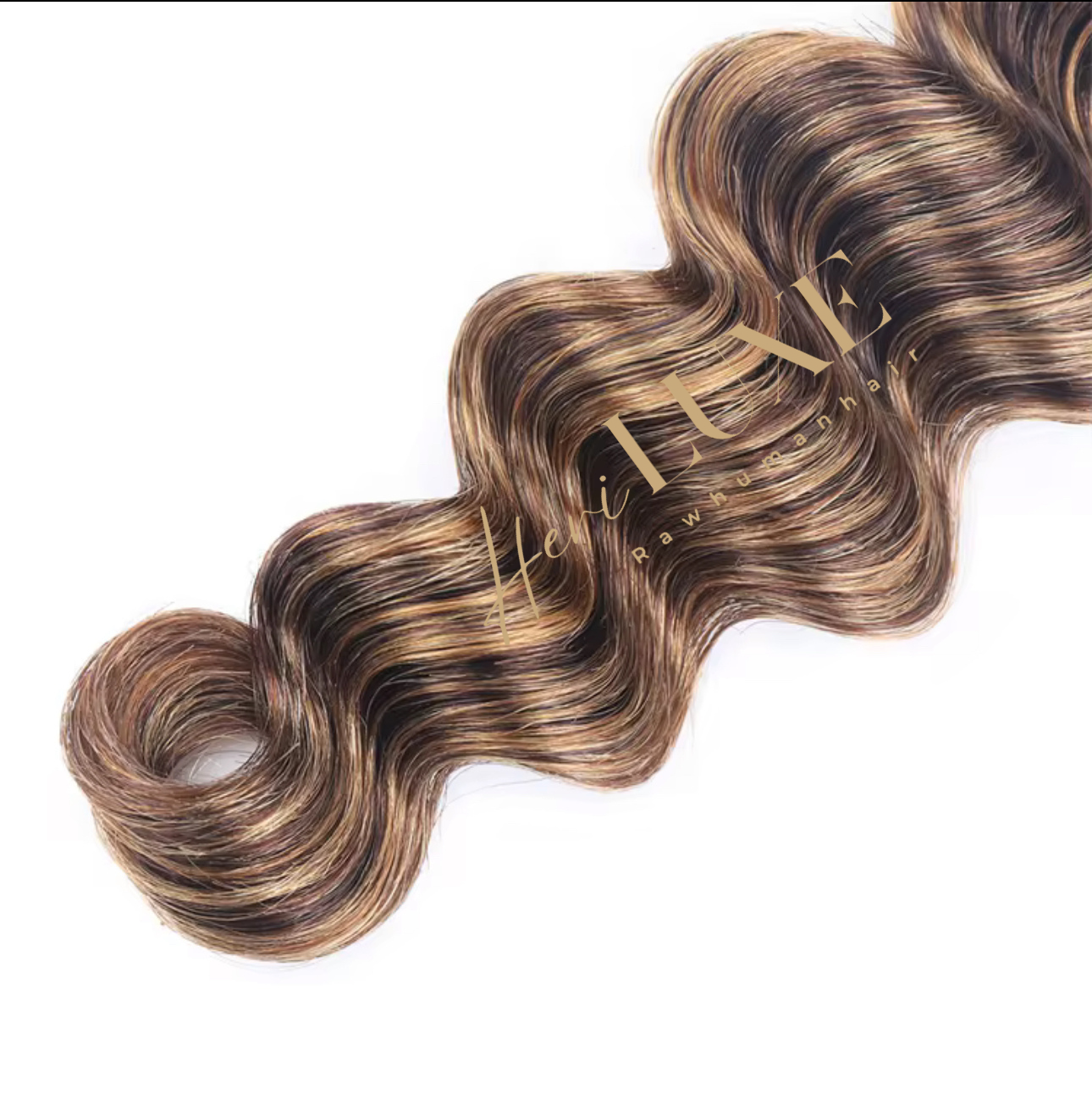 Brown Highlighted deep wave 100/% human hair/ price is for one single bundle