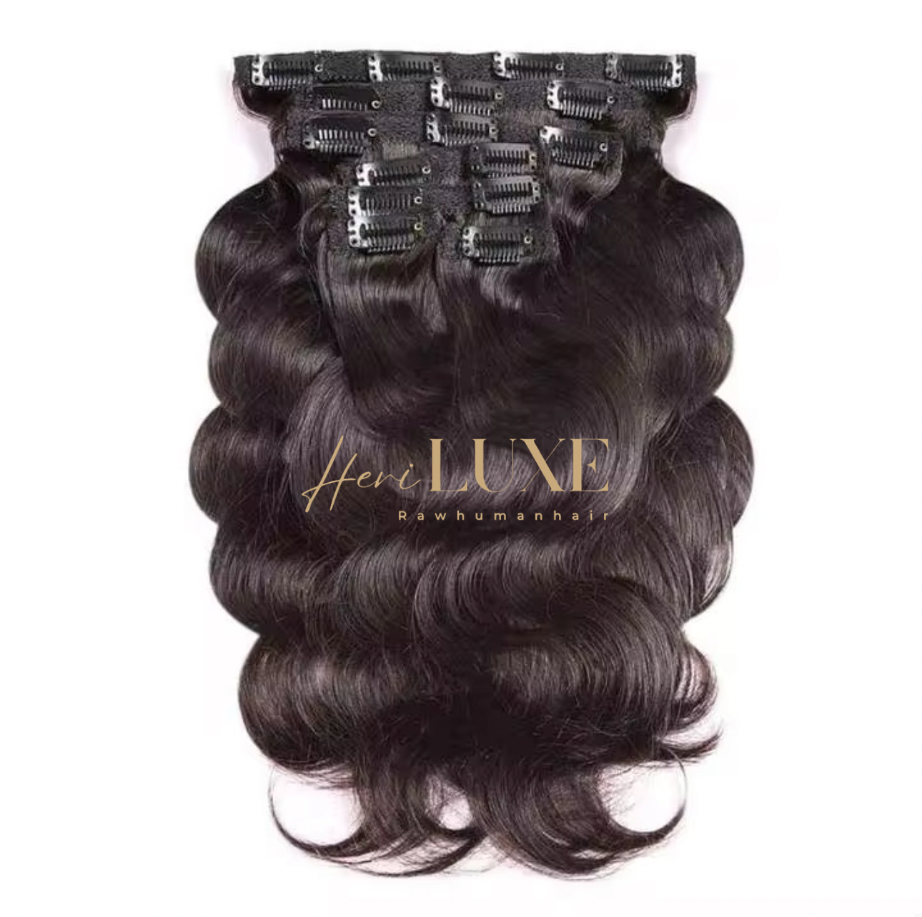 Body wave clips/100% human hair