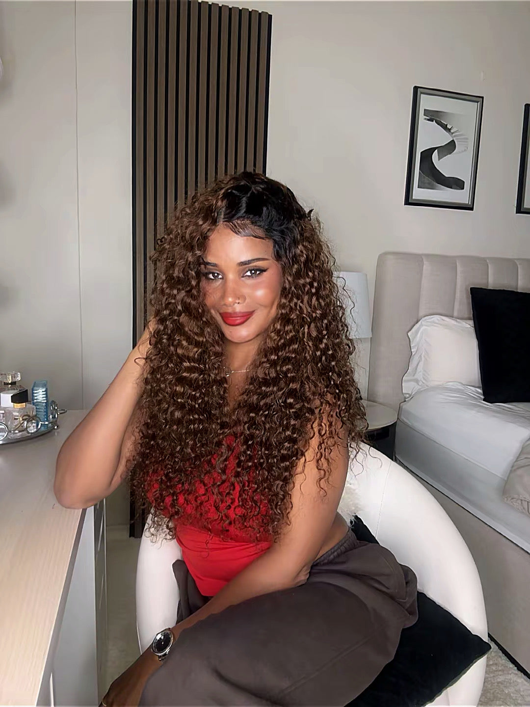Luxury curls 100% human hair 5x5 glue less