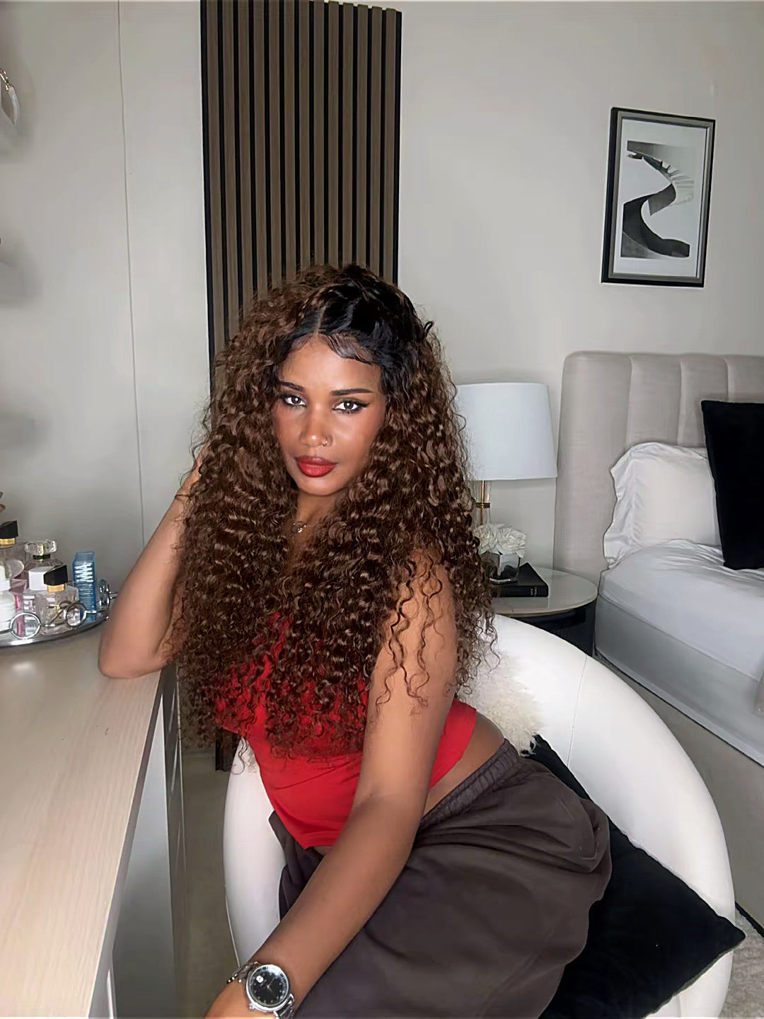 Luxury curls 100% human hair 5x5 glue less
