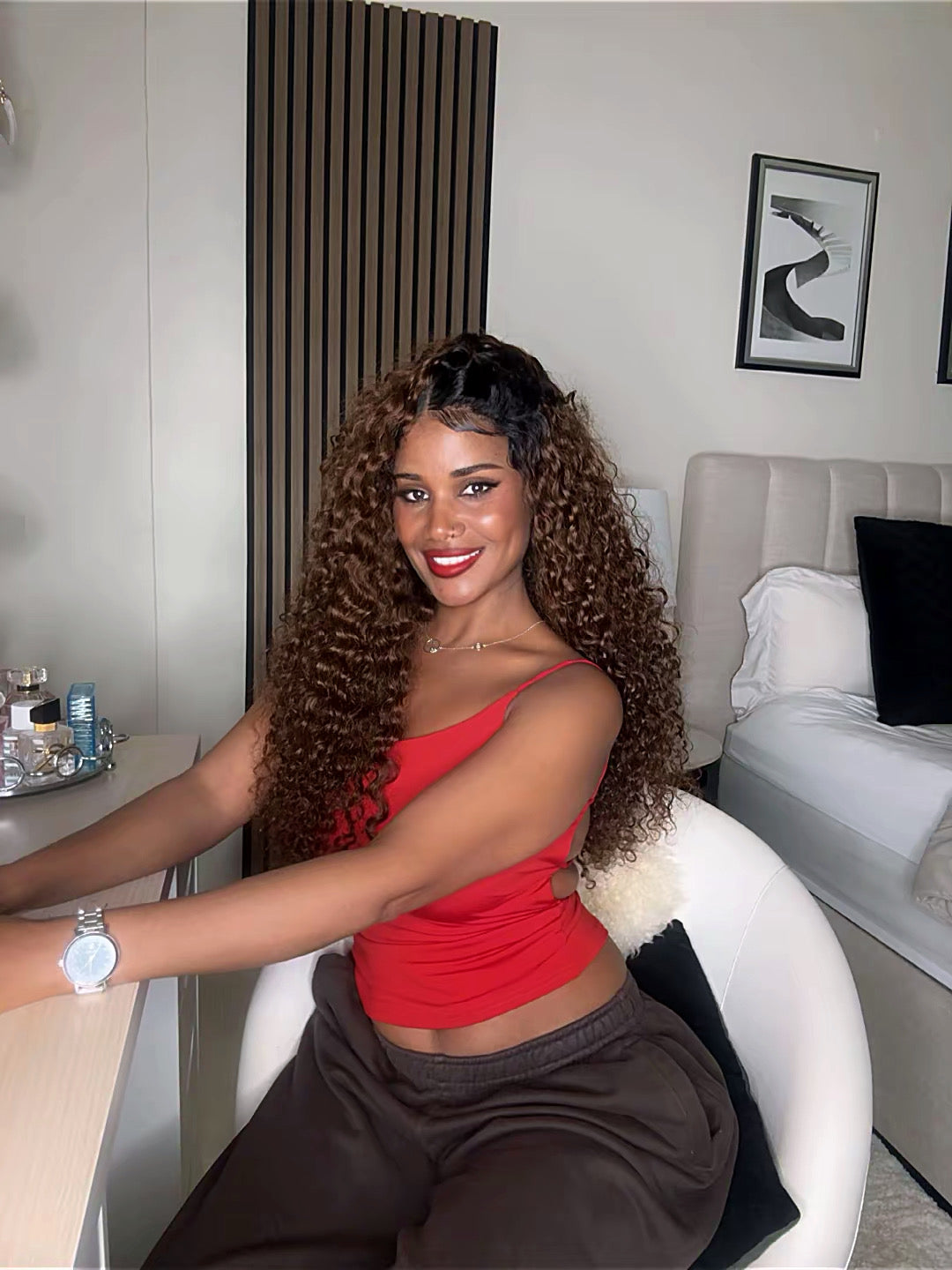 Luxury curls 100% human hair 5x5 glue less