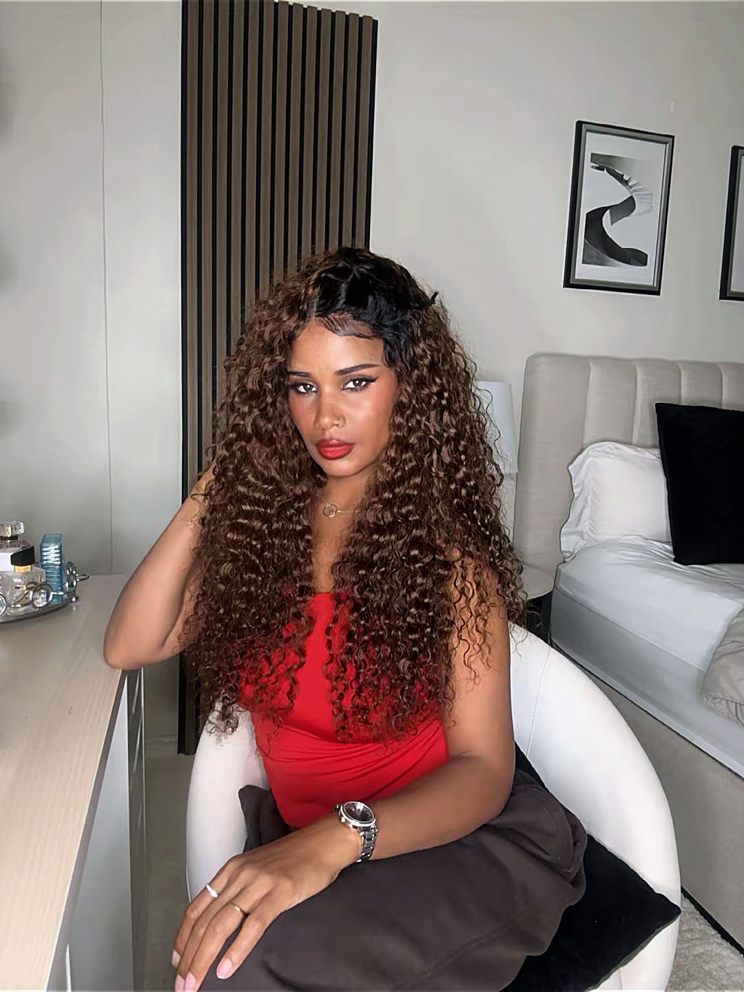 Luxury curls 100% human hair 5x5 glue less