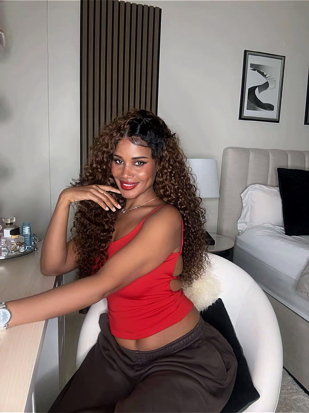 Luxury curls 100% human hair 5x5 glue less