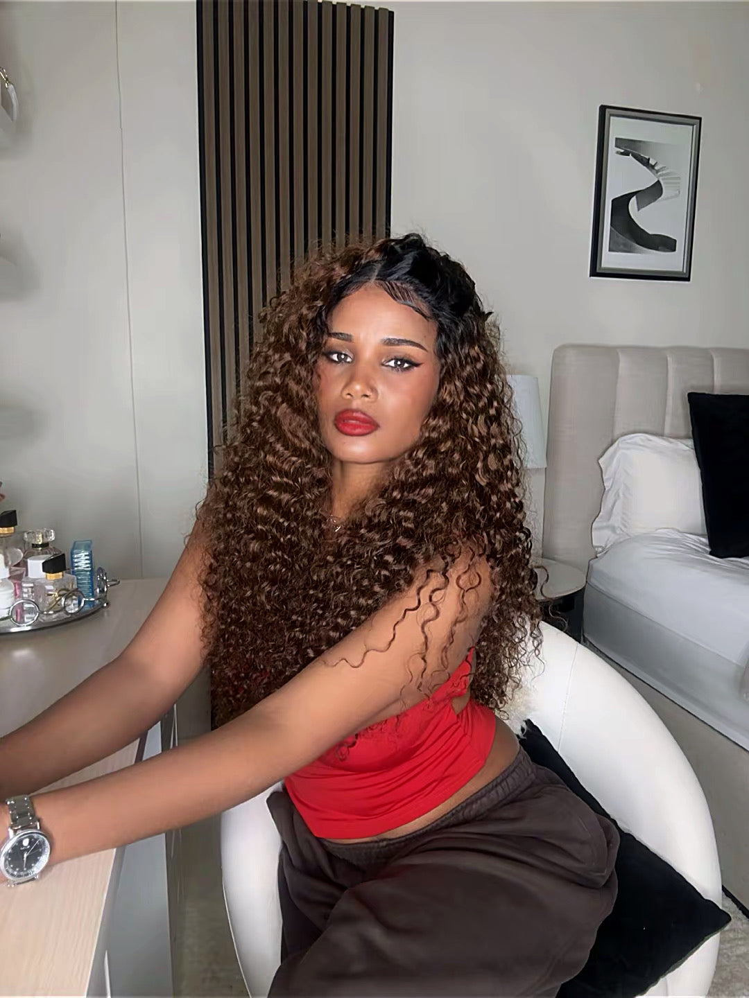 Luxury curls 100% human hair 5x5 glue less