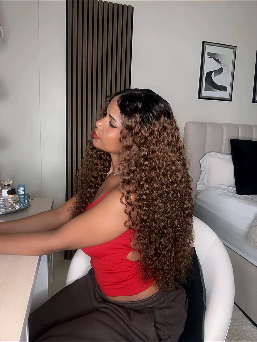 Luxury curls 100% human hair 5x5 glue less